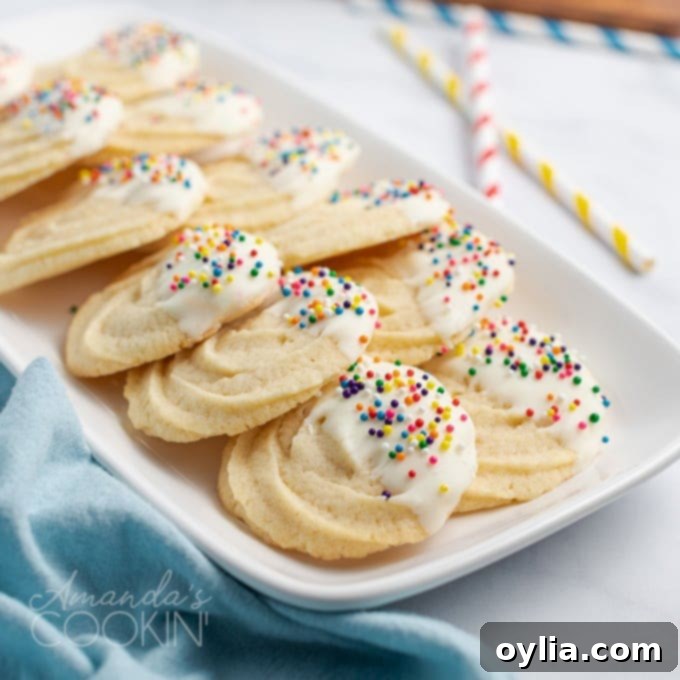 plate of classic butter cookies
