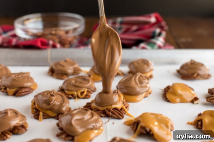 spoon mixing melted chocolate in a bowl