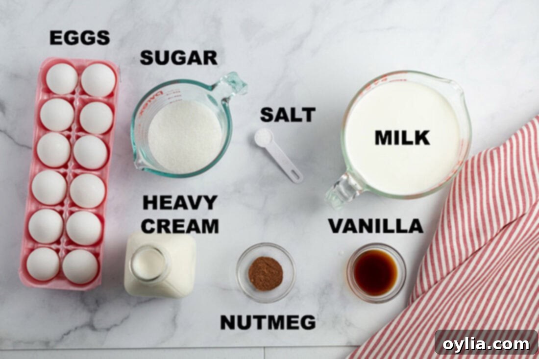 Velvety Holiday Eggnog 4 Ingredients for Homemade Eggnog