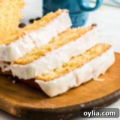 lemon loaf close up