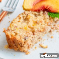 slice of peach bread