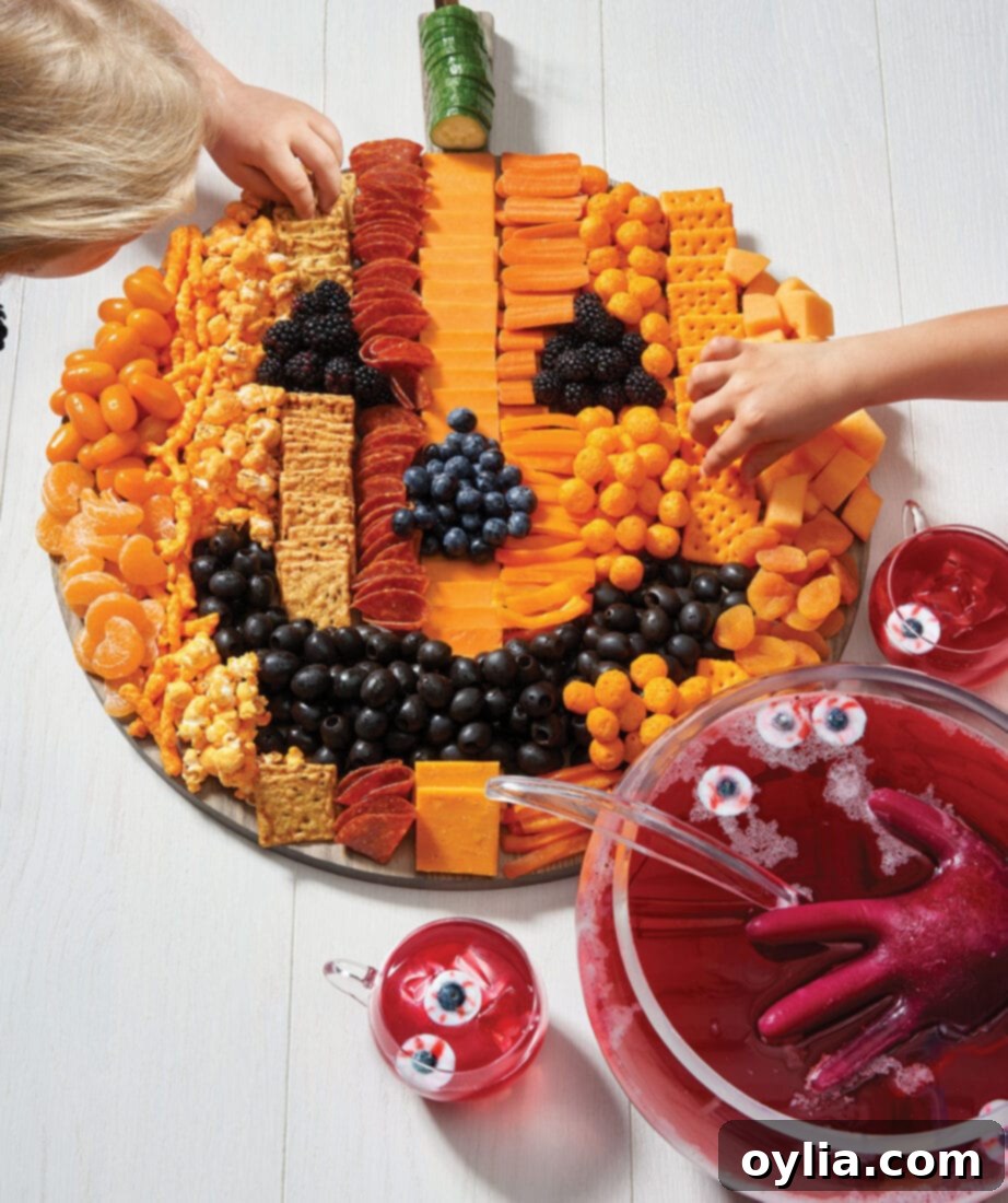 Spooky-Fun Halloween Bites 2 jack o lantern charcuterie board