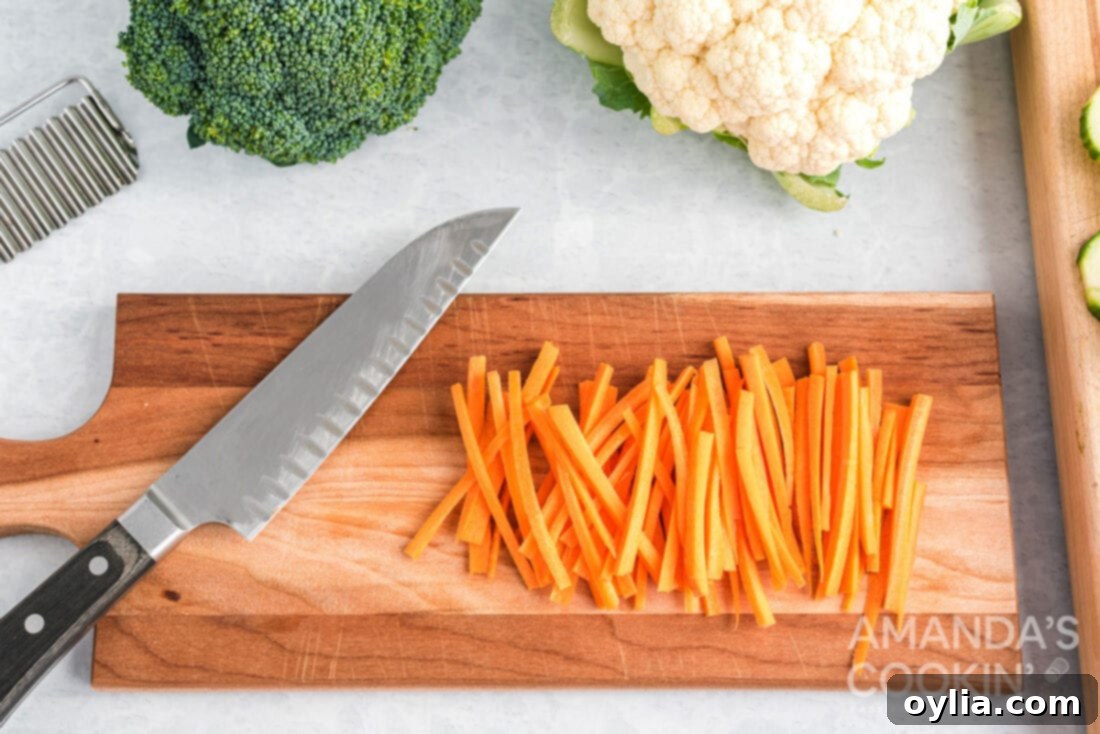 julienned carrots