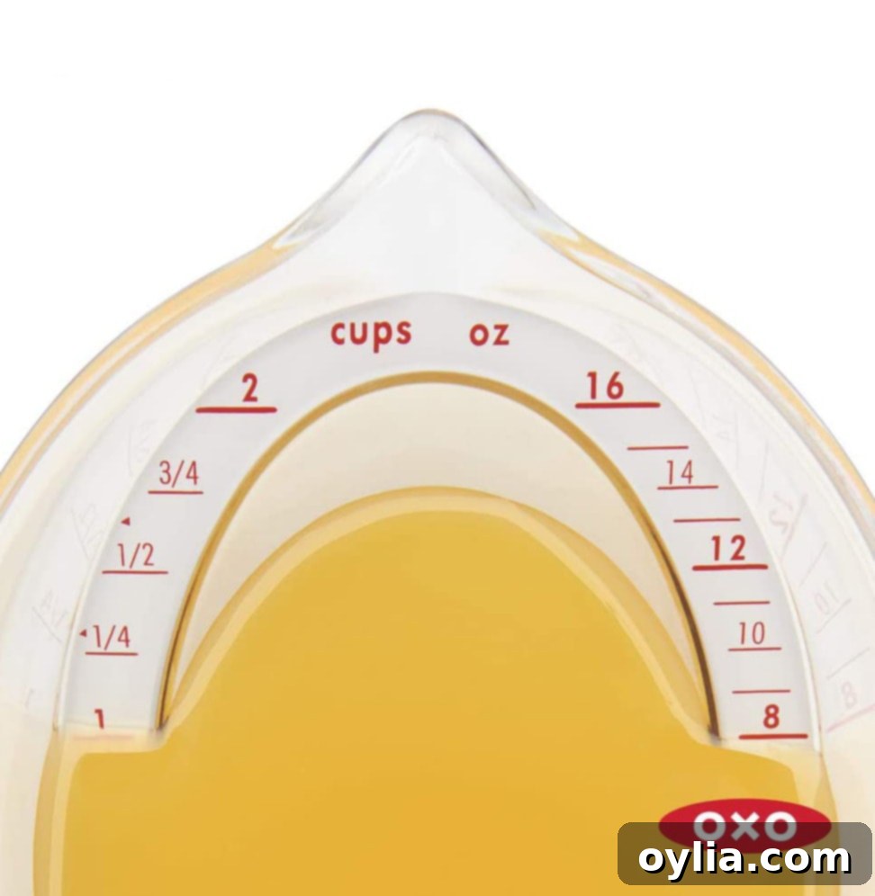 broth in measuring cup