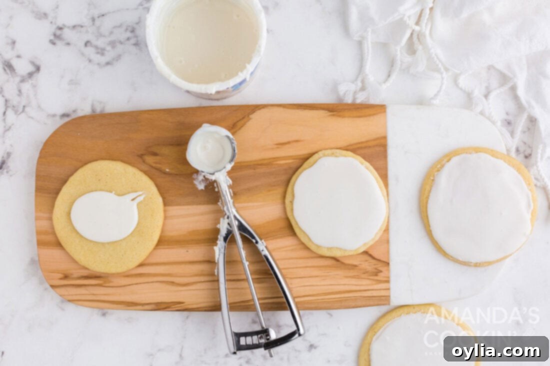 icing on cookies