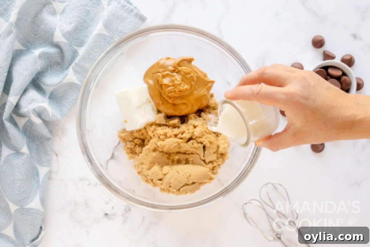 combining ingredients in bowl