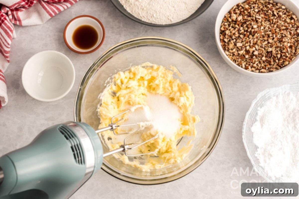 creaming butter and sugar