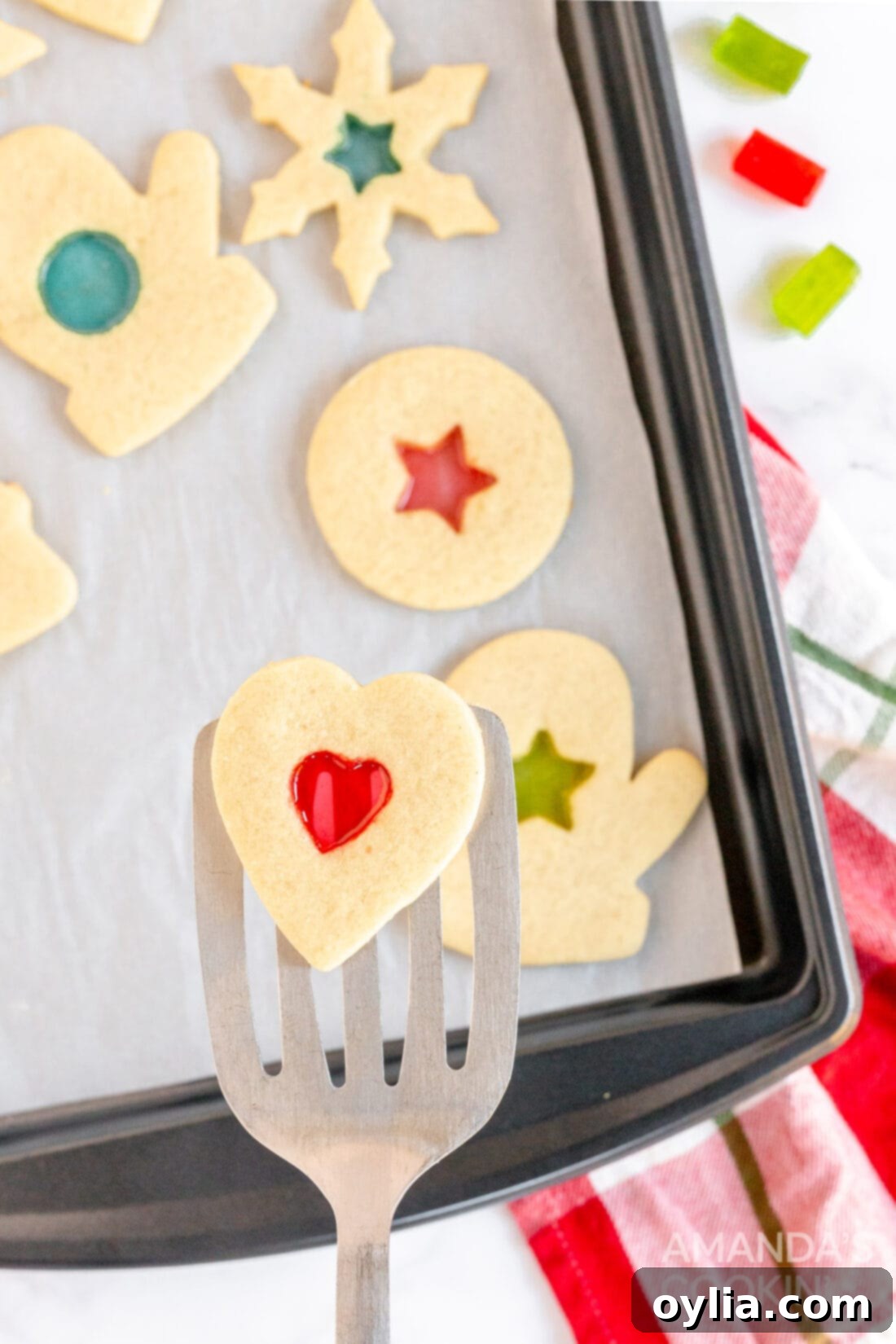 spatula lifting a cookie