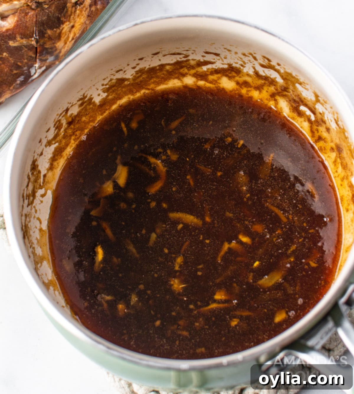 ham glaze in saucepan