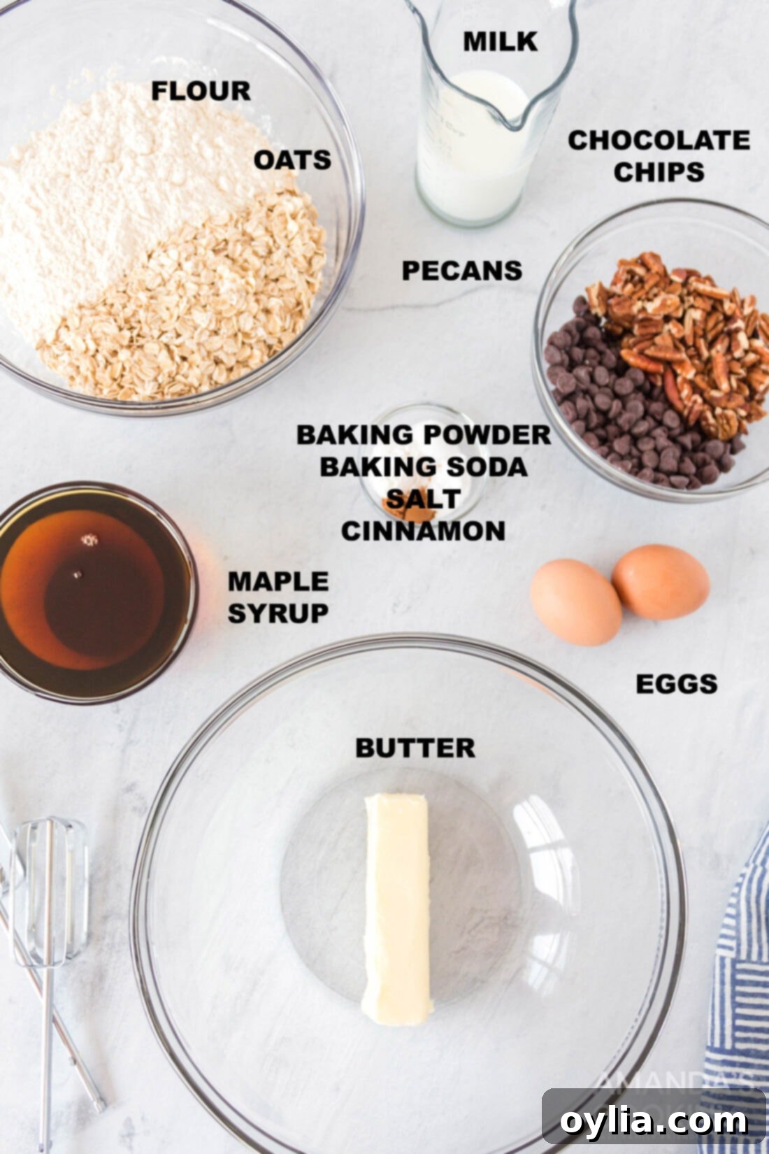 Ingredients for Oatmeal Cookies