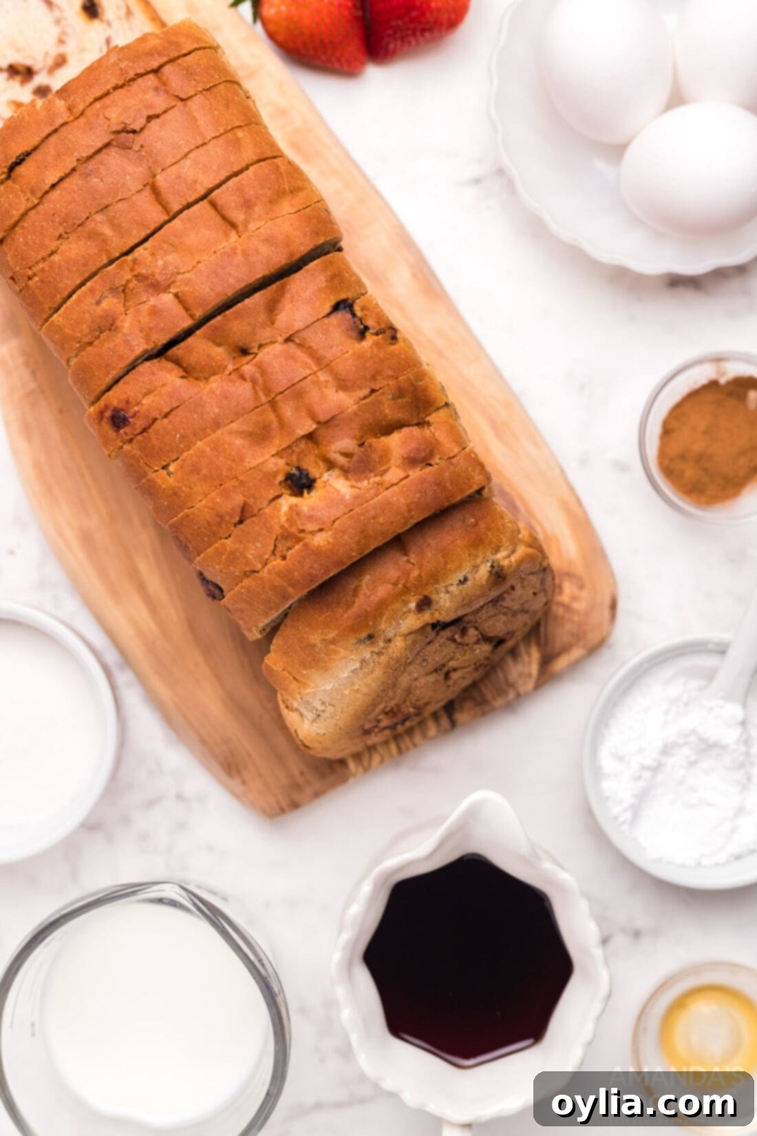 ingredients for Air Fryer French Toast Bites
