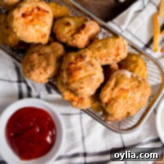 basket full of air fryer chicken nuggets