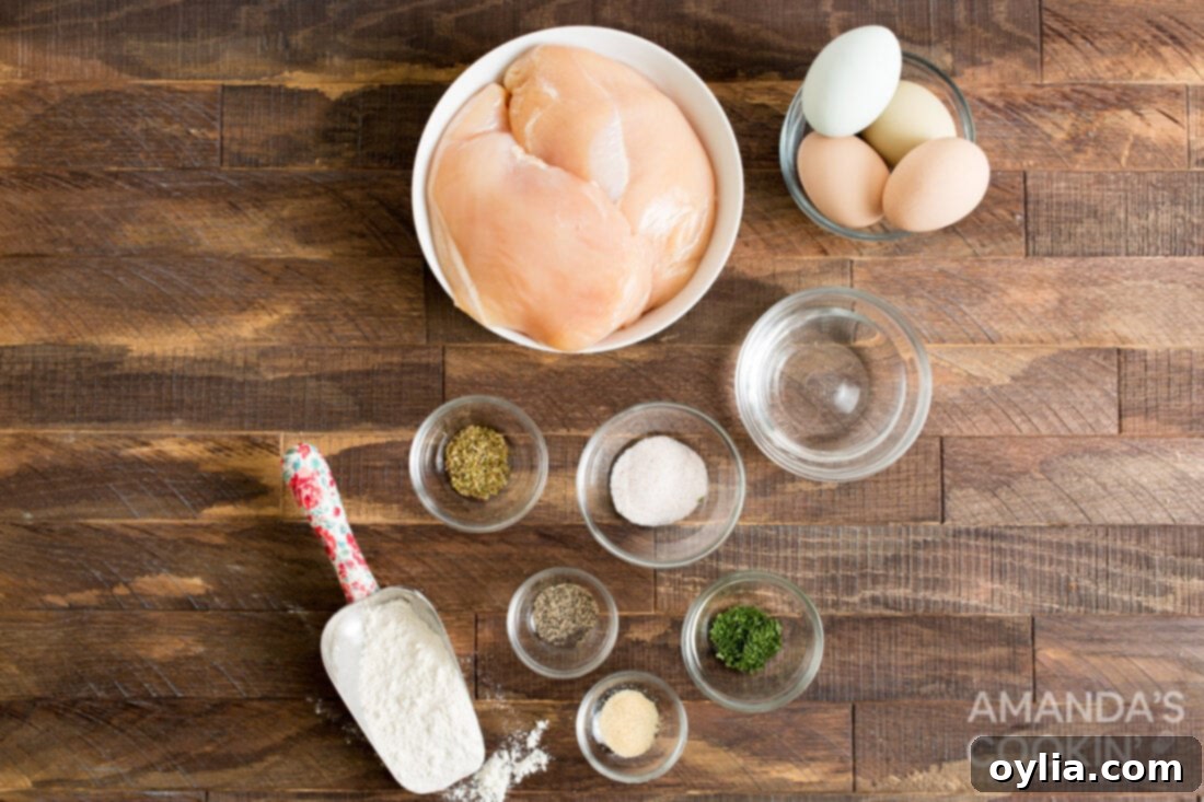 ingredients needed to make air fryer chicken nuggets