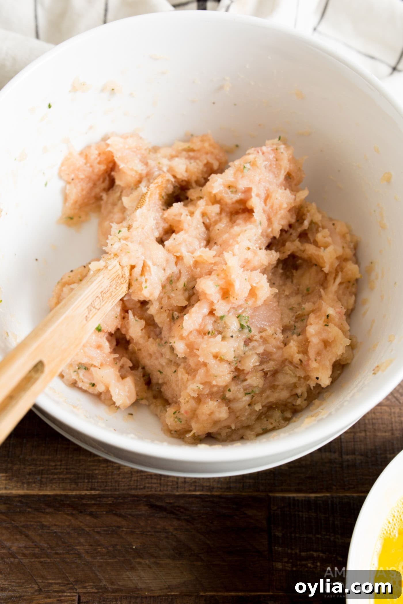 chicken mixture in bowl