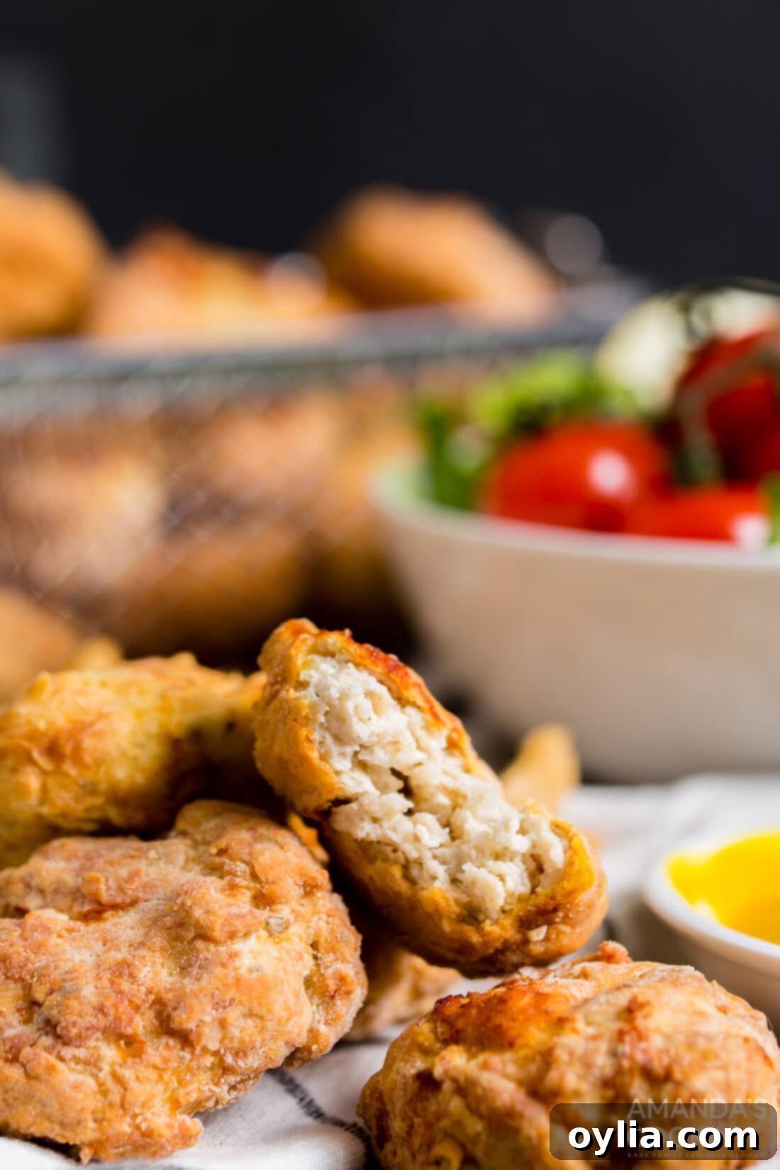 chicken nugget with a bite out of it