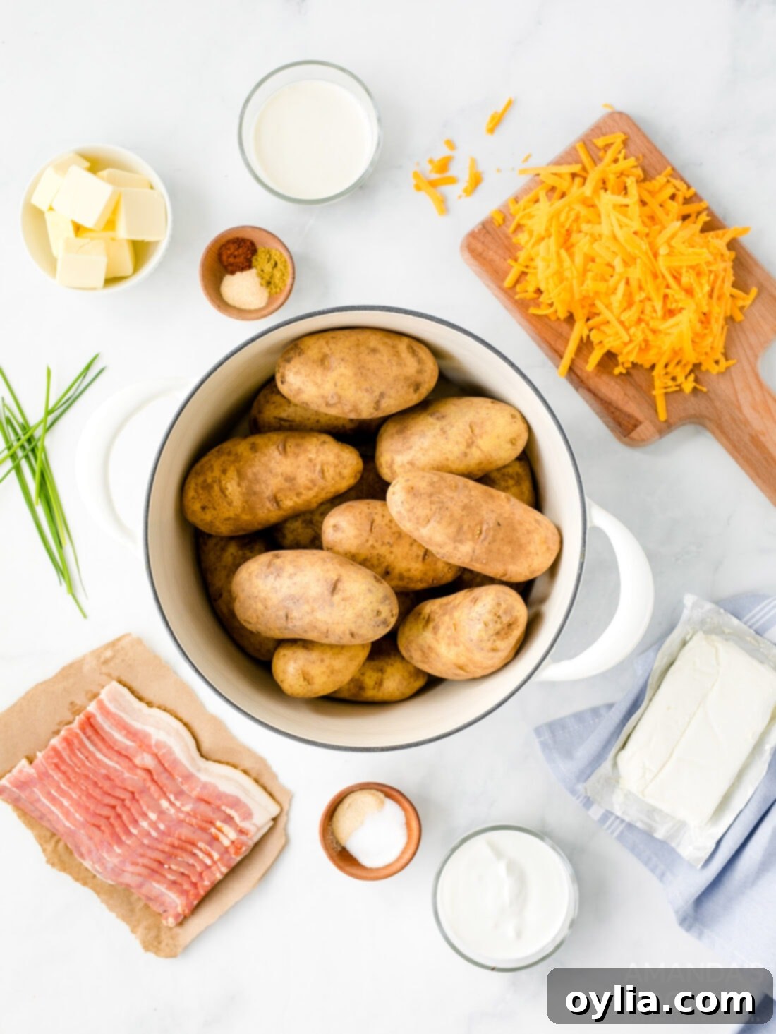ingredients needed for loaded mashed potato casserole