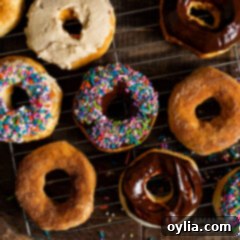 overhead view of donuts