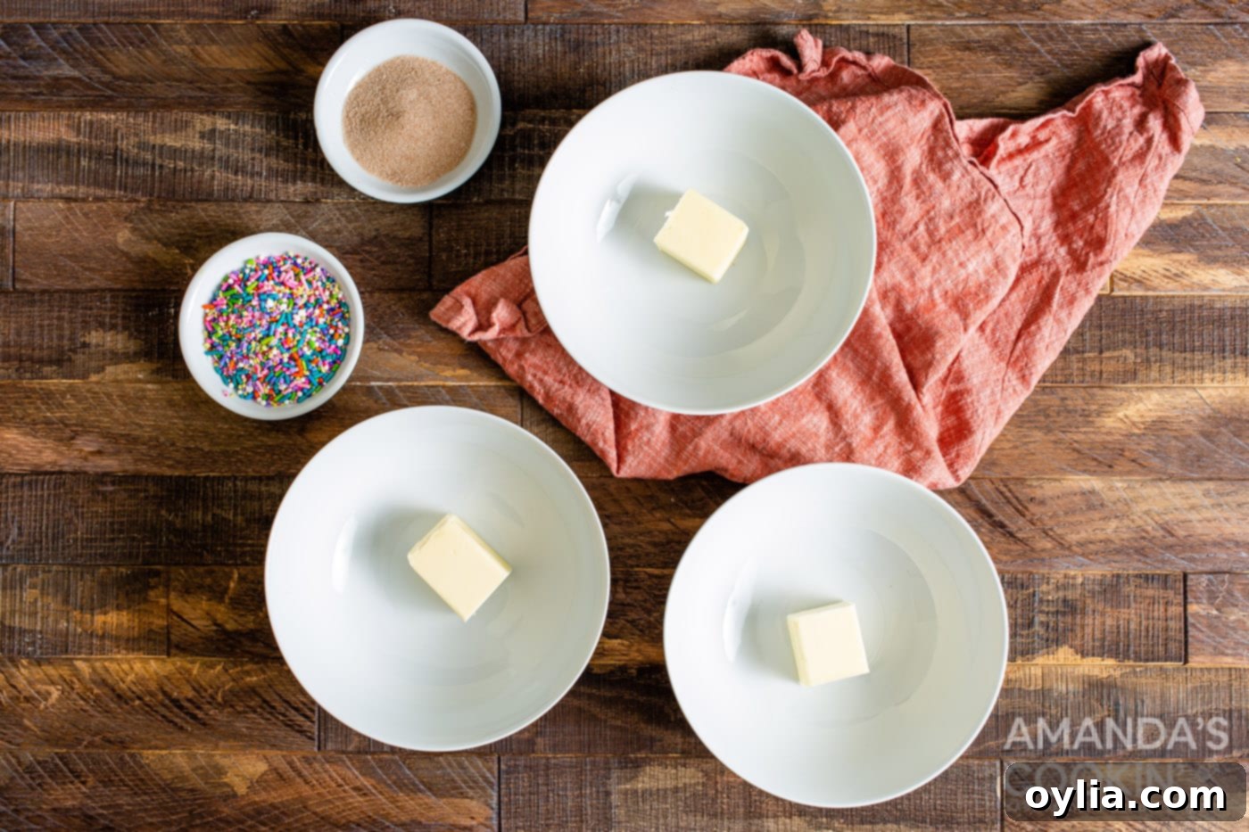 butter in bowls