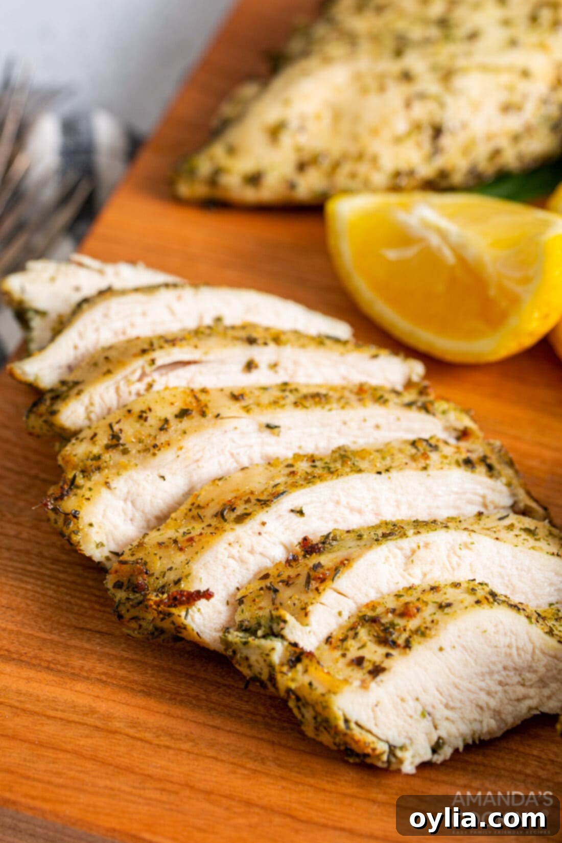 sliced chicken breasts
