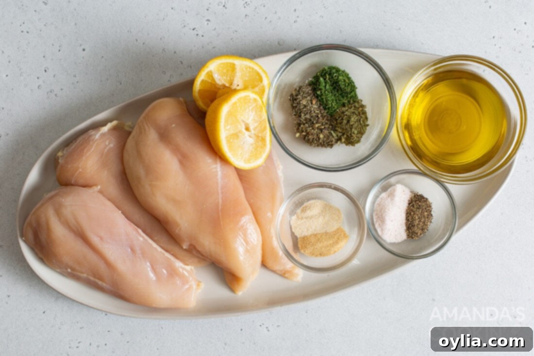 ingredients for air fryer chicken breasts