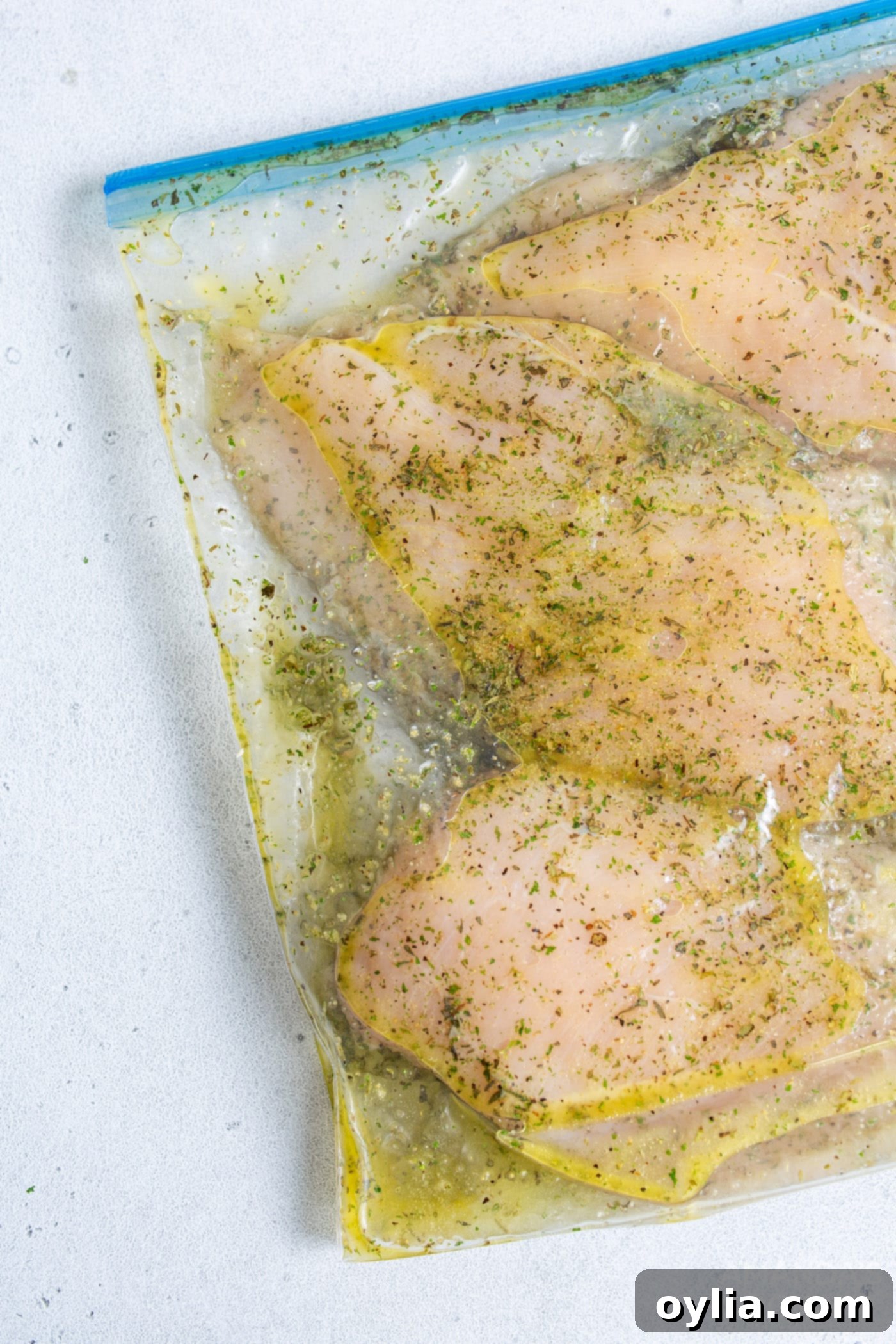 seasoned chicken in a bag