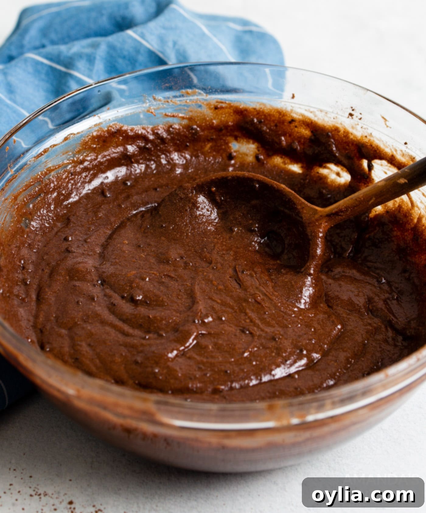 brownie batter in a bowl