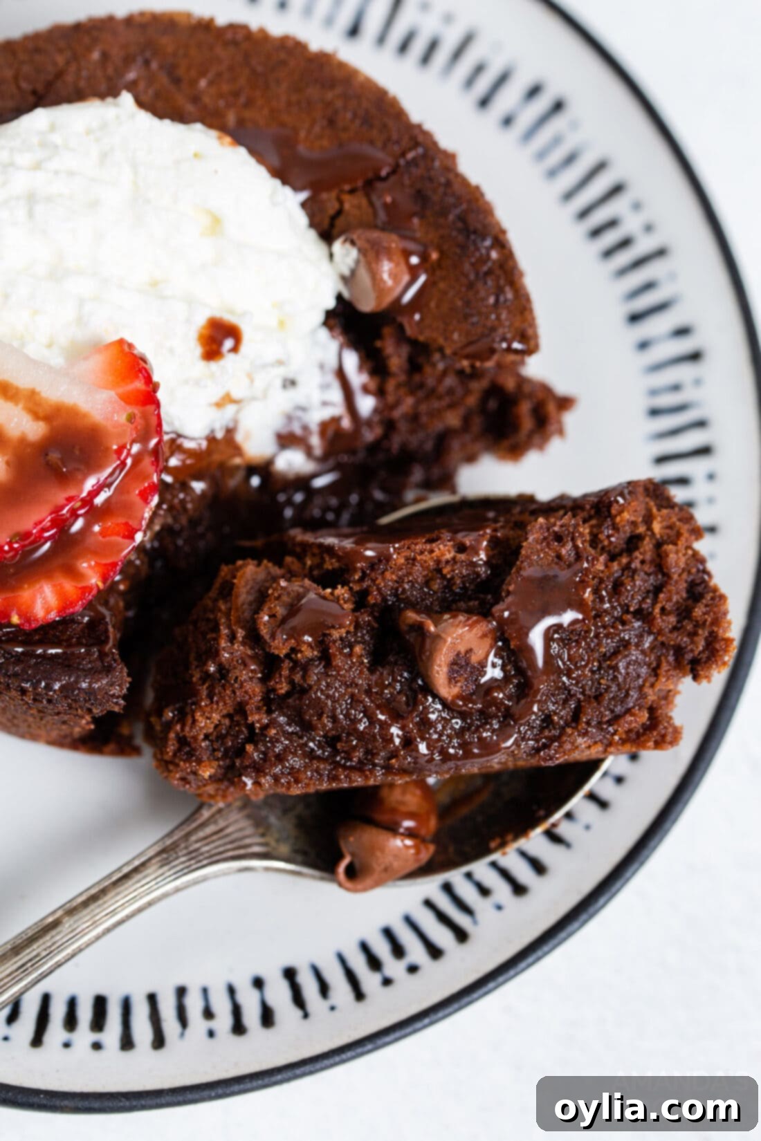 fork full of brownie