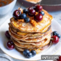 stack of carrot cake pancakes