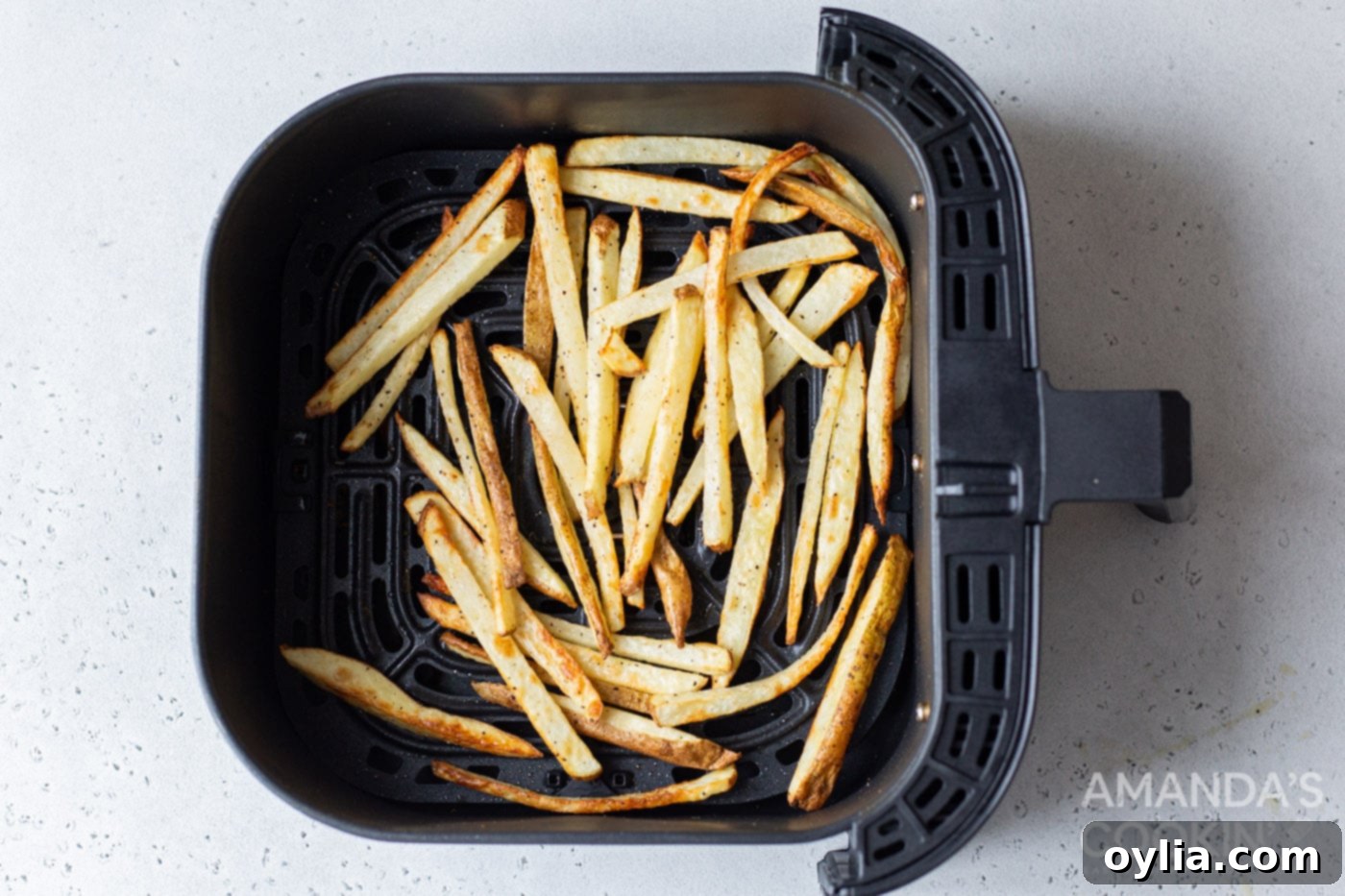 cooked potato slices in air fryer
