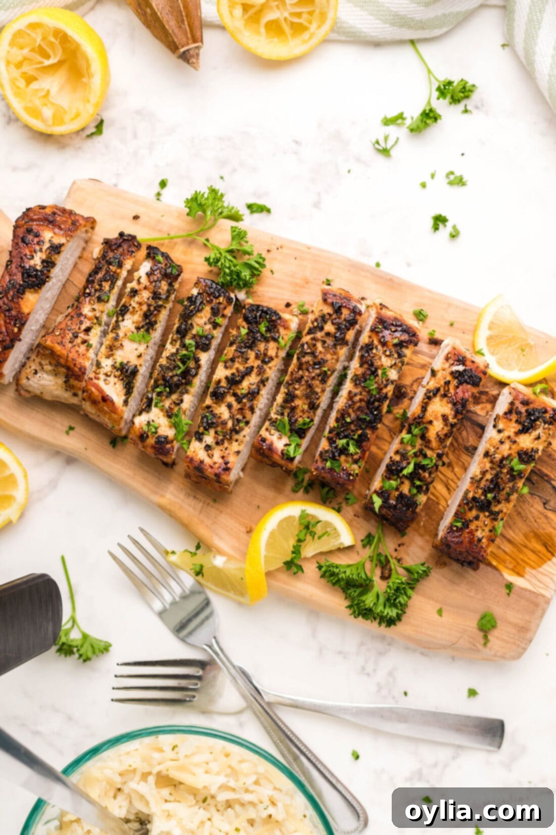 sliced Air Fryer Pork Tenderloin