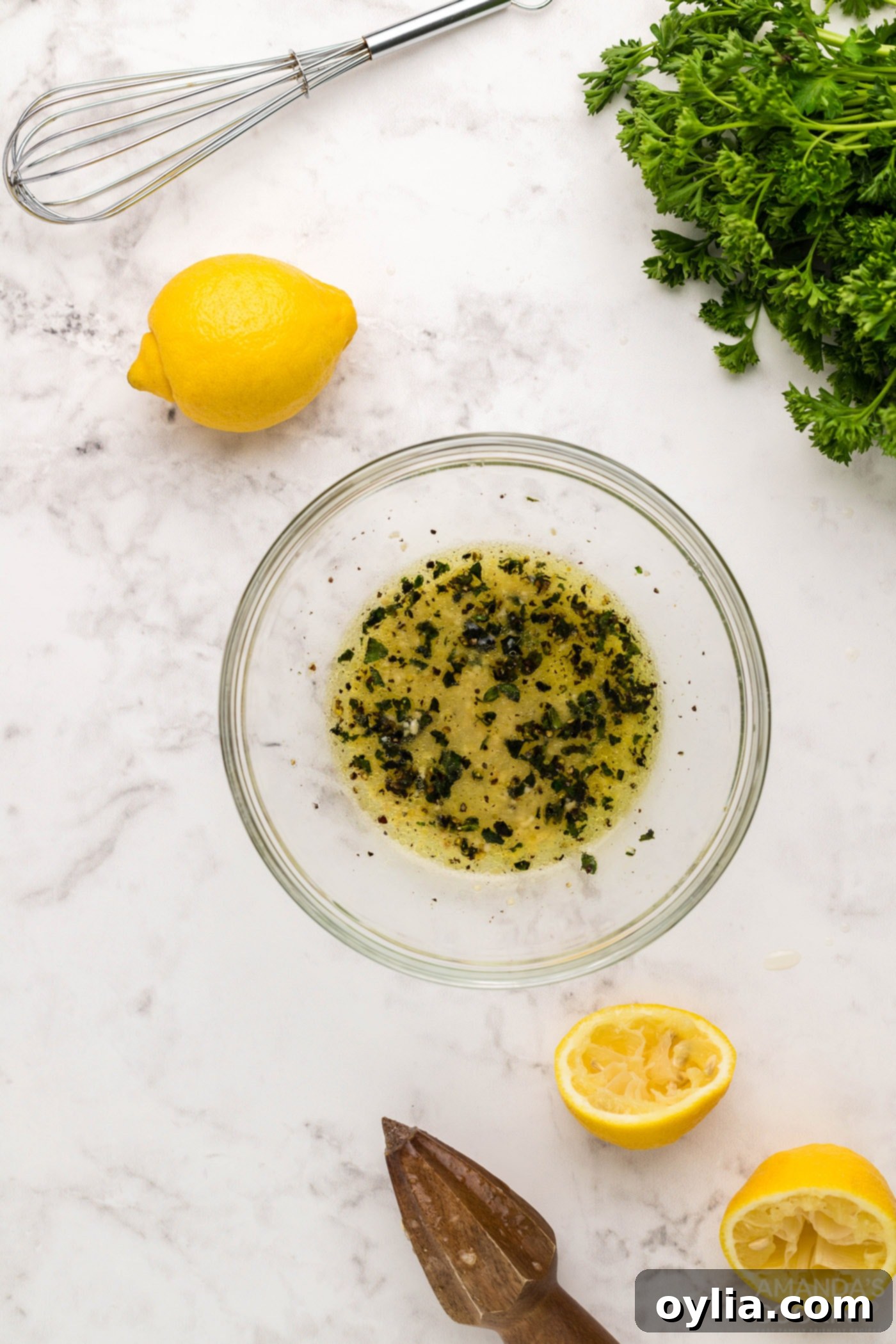 marinade ingredients in a mixing bowl