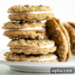 Carrot Cake Whoopie Pies 14 stack of Carrot Cake Sandwich Cookies, showing the thick frosting layer