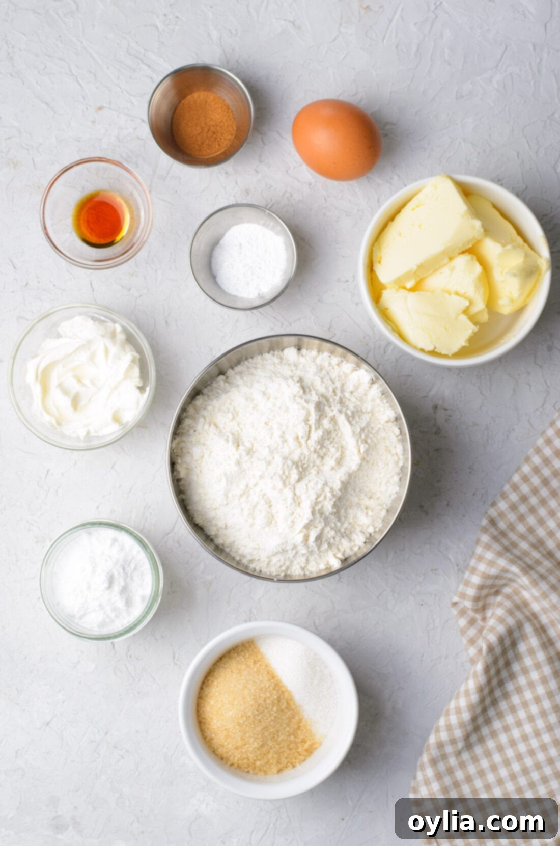 ingredients for cinnamon roll cookies