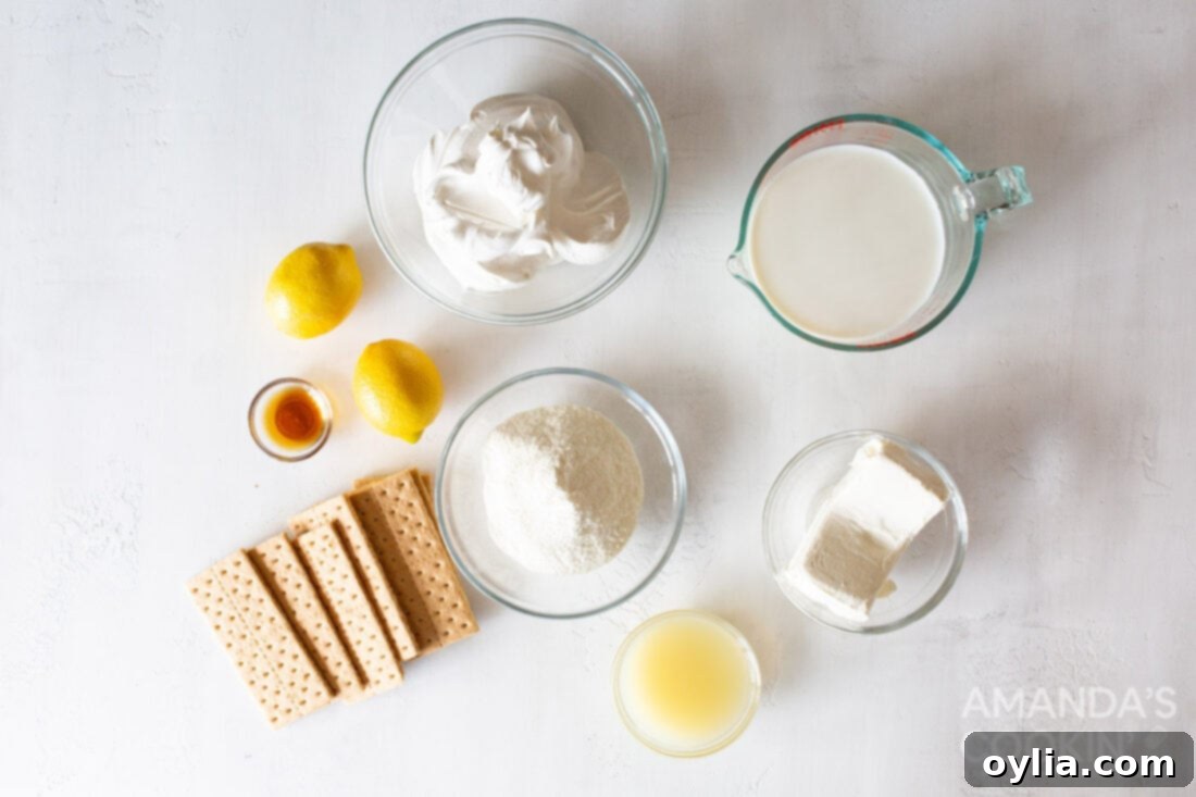 Lemon Icebox Cake 4 ingredients for lemon icebox cake