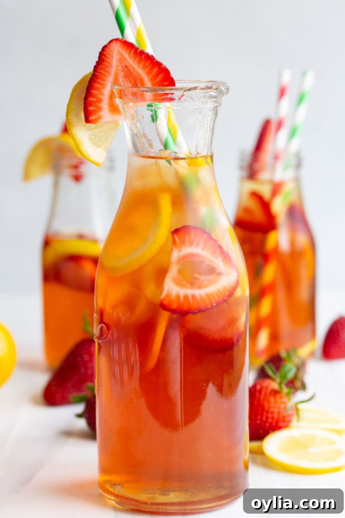 strawberry sweet tea in a bottle