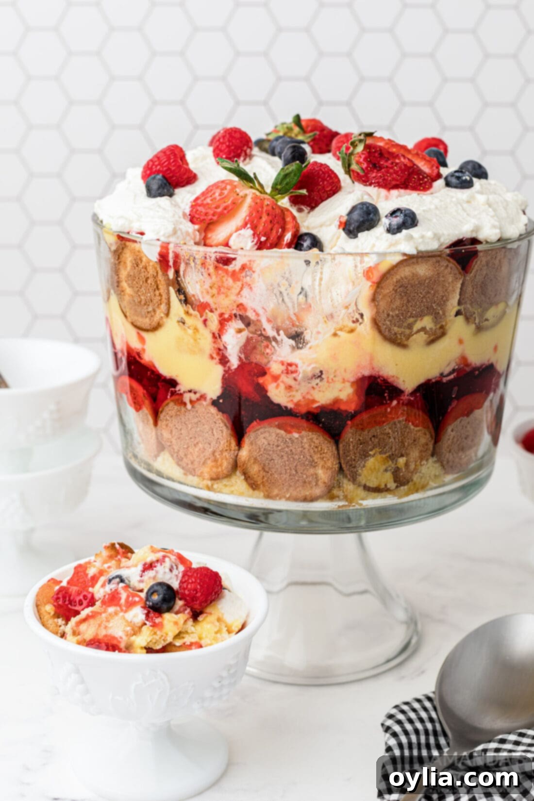 Vibrant Gelatin Parfait 12 close-up view of jello trifle with berries