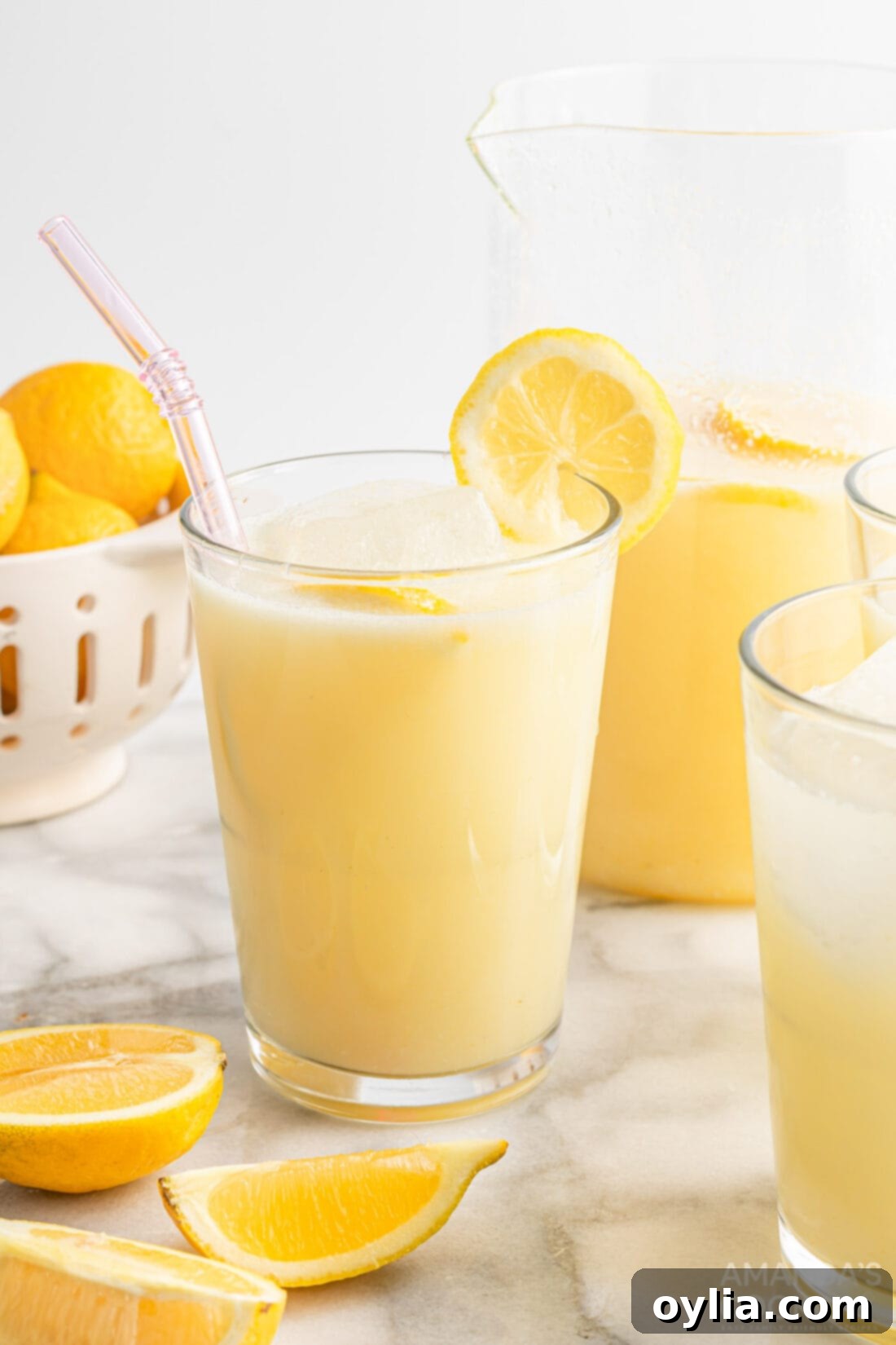 glass of Frozen Lemonade