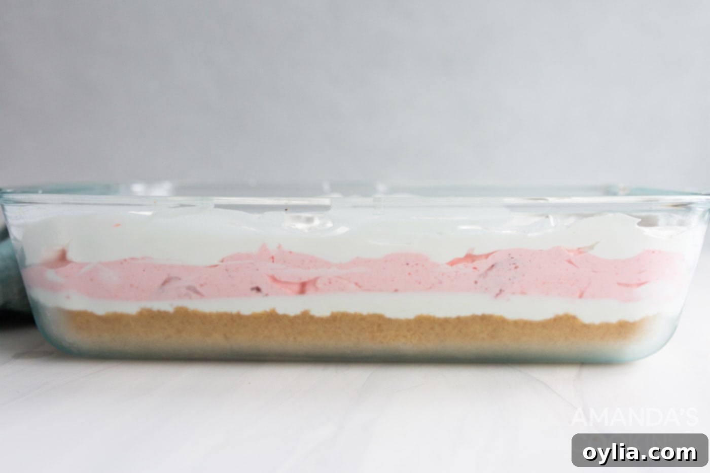 layered strawberry lasagna dessert