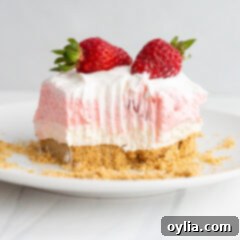 Strawberry Lasagna on a plate