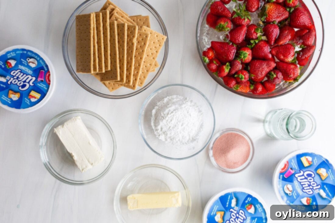 Ingredients for Strawberry Lasagna