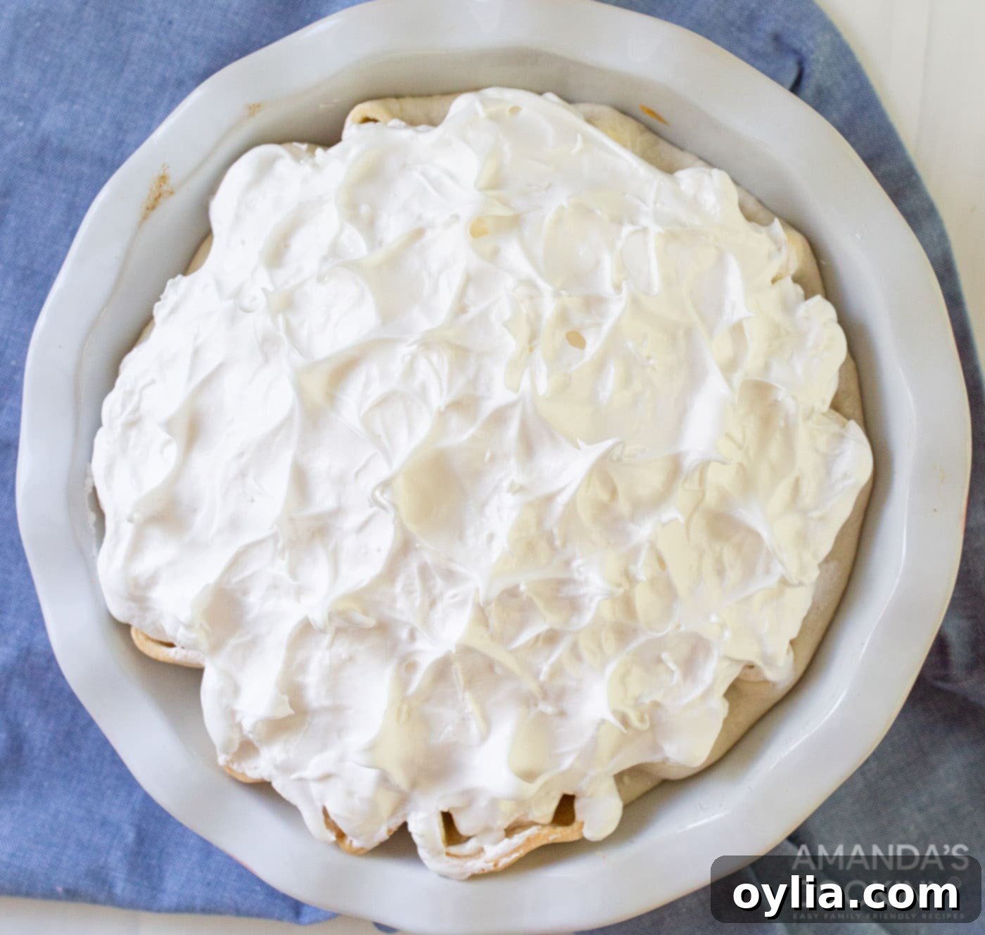 lemon meringue pie with meringue peaks