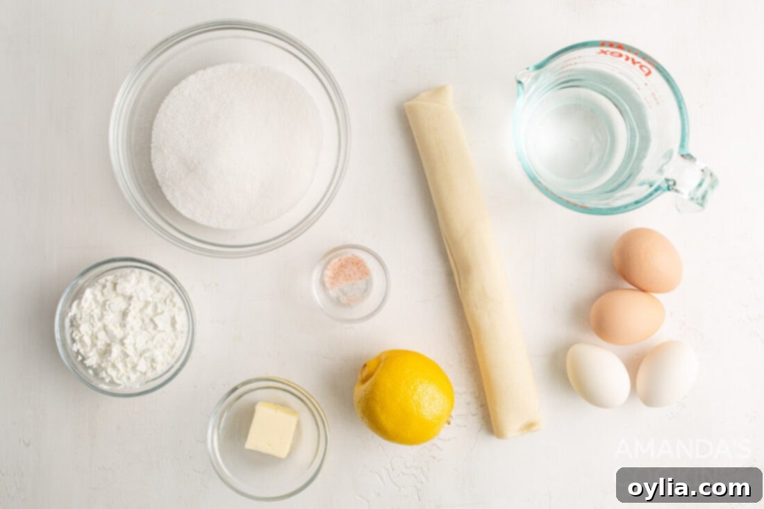 ingredients for Lemon Meringue Pie Bars