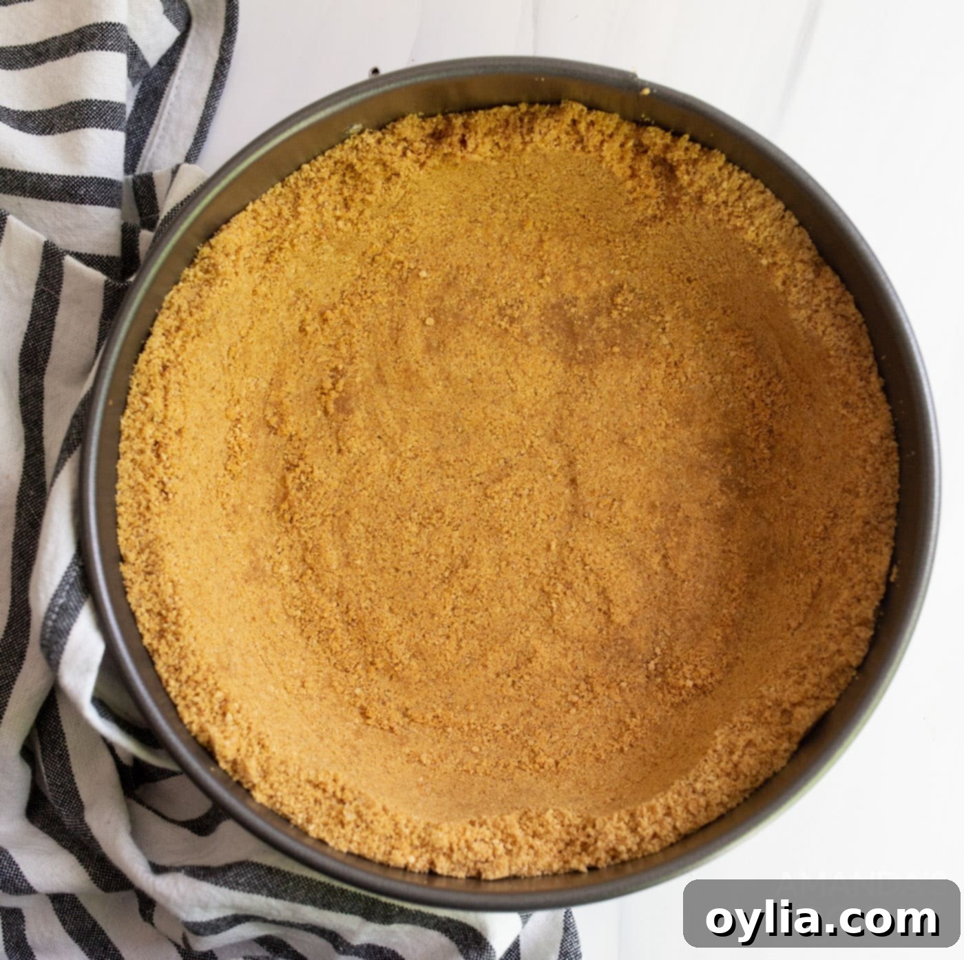 graham cracker crust in 8 inch springform pan