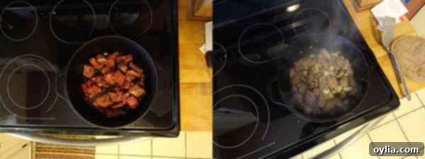 Photos of the top of a stove.