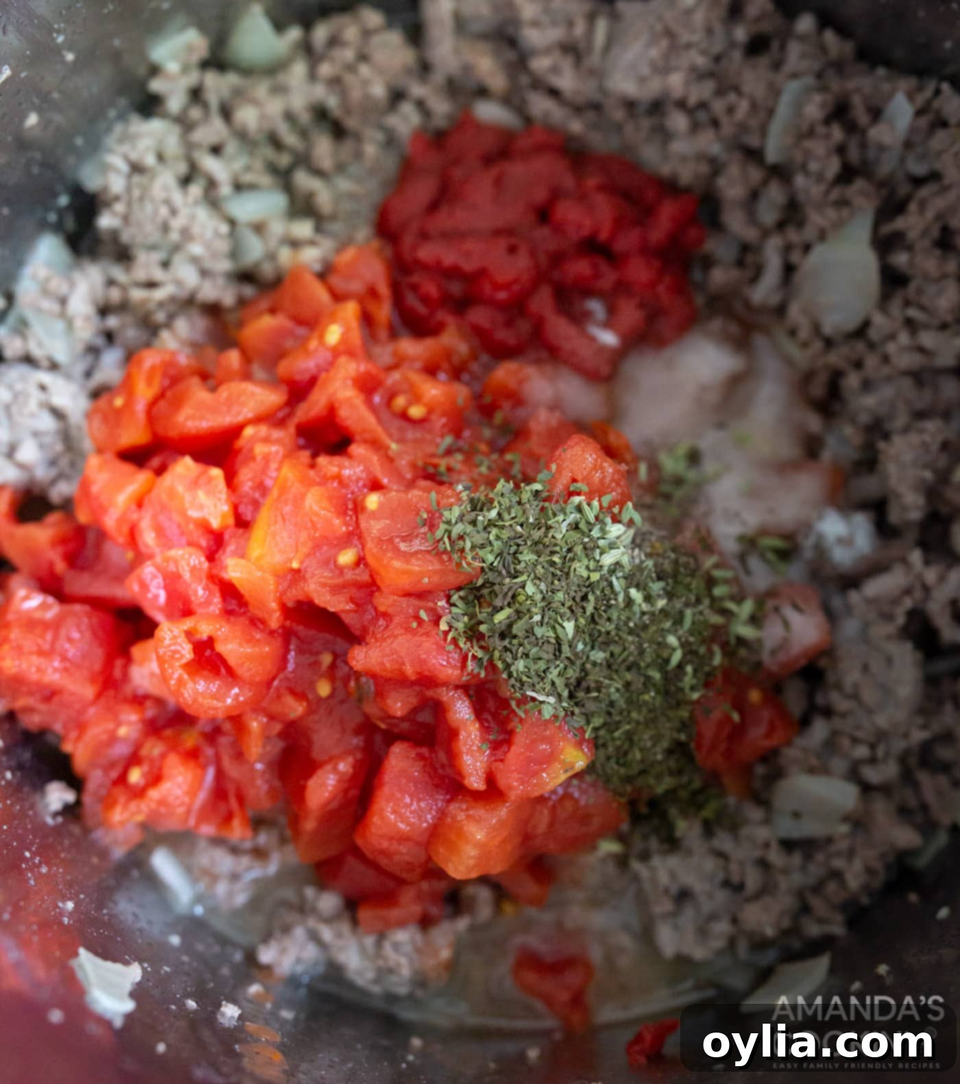 lasagna meat sauce ingredients in the instant pot