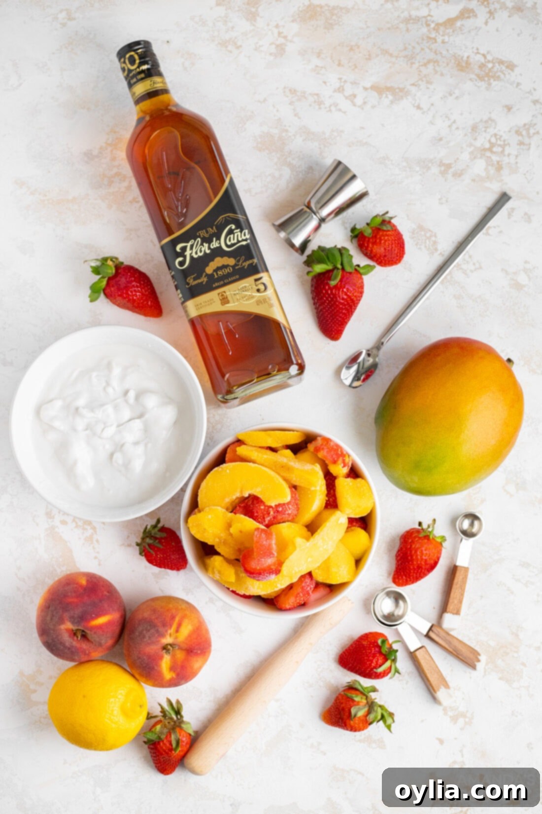 Frozen Island Rum Dream 4 ingredients for Tropical Rum Slush