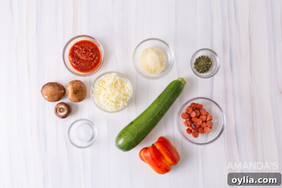 Zucchini Pizza Bites ingredients
