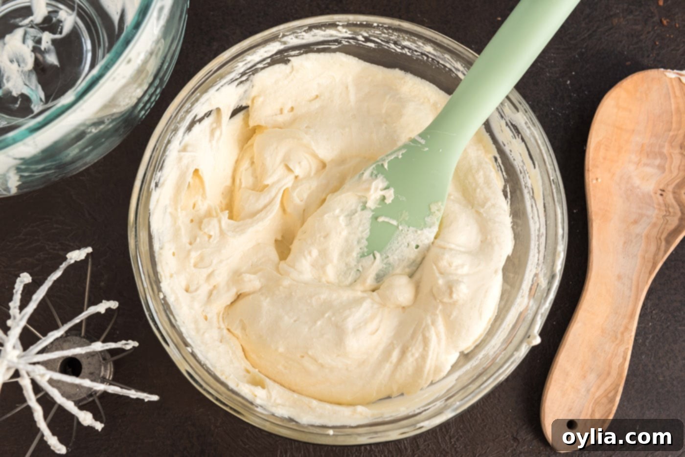 Bailey's mascarpone cheese mixture in a bowl
