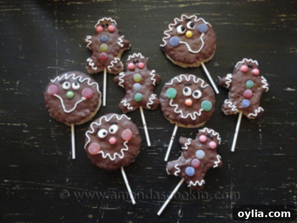 Beautiful display of holiday Rice Krispy Treat Gingerbread Men
