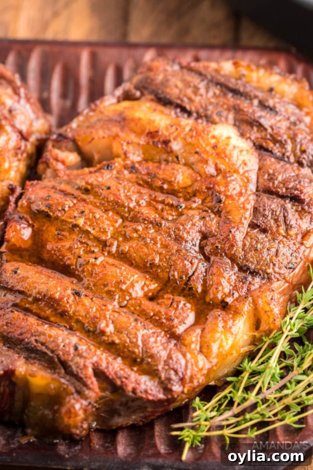 close up of Smoked Ribeye